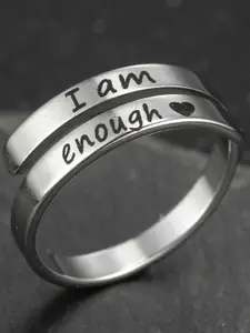 Fashion Frill Silver-Plated Adjustable Finger Ring