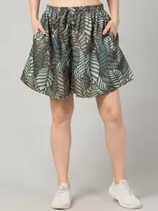 FFLIRTYGO Women Tropical Printed Loose Fit Shorts
