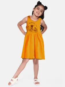 A.T.U.N. Girls Graphic Printed Cotton Fit & Flare Dress
