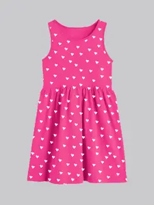 A.T.U.N. Girls Polka Dot Print Fit & Flare Dress