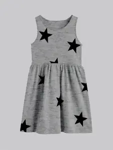 A.T.U.N. Girls Star Printed Cotton Fit & Flare Dress