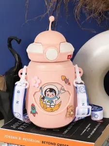 PASSION PETALS Girls Pink Printed Stainless Steel Sipper Water Bottle 500 ML