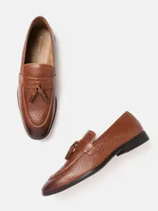Van Heusen Men Textured Slip-On Formal Shoes