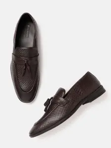 Van Heusen Men Textured Slip-On Formal Shoes