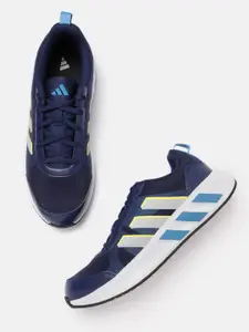 ADIDAS Men Woven Design Osparna Running Shoes with Striped Detail