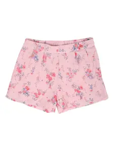 Peter England Girls Floral Printed Casual Shorts