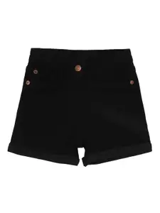 Peter England Girls Mid-Rise Denim Shorts