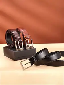 KAEZRI Men PU Formal Belt