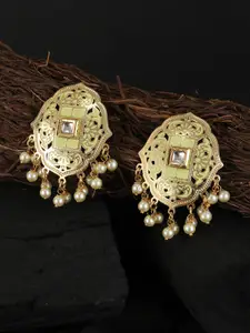 Adwitiya Collection Gold-Plated Studs Earrings