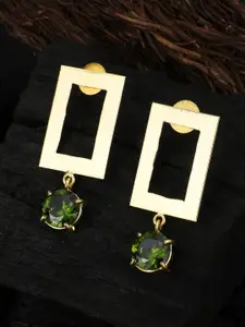 Adwitiya Collection Gold-Plated Classic Drop Earrings