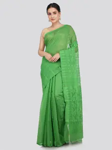 PinkLoom Woven Design Pure Cotton Jamdani Saree
