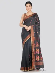 PinkLoom Floral Woven Design Saree