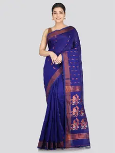 PinkLoom Woven Design Zari Saree