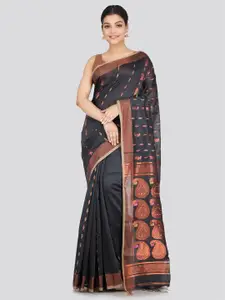 PinkLoom Ethnic Motif Woven Design Zari Saree