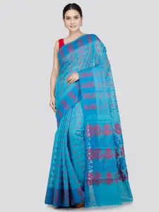 PinkLoom Woven Design Pure Cotton Jamdani Saree
