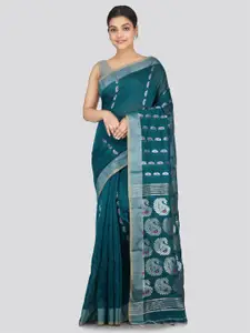 PinkLoom Ethnic Motif Woven Design Saree