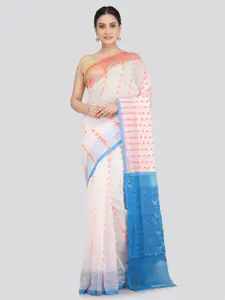 PinkLoom Woven Design Pure Cotton Jamdani Saree