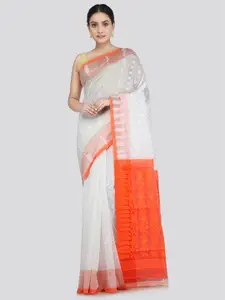 PinkLoom Woven Design Pure Cotton Jamdani Saree