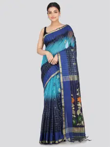 PinkLoom Floral Woven Design Zari Saree