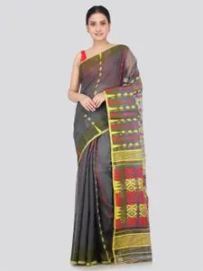 PinkLoom Ethnic Motif Woven Design Pure Cotton Jamdani Saree