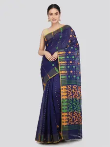 PinkLoom Woven Design Pure Cotton Jamdani Saree
