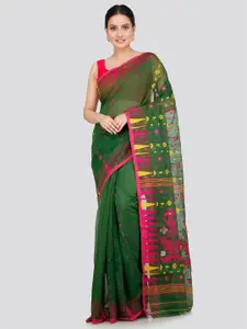 PinkLoom Woven Design Pure Cotton Jamdani Saree