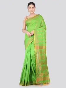 PinkLoom Ethnic Motifs Woven Design Cotton Silk Saree
