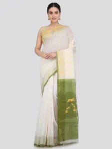 PinkLoom Woven Design Pure Cotton Jamdani Saree