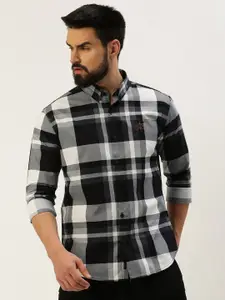 SHOWOFF Comfort Fit Tartan Checked Button-Down Collar Casual Shirt