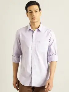 Indian Terrain Spread Collar Chiseled Fit Slim Fit Casual Shirt