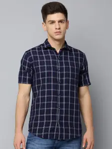 SHOWOFF Comfort Checked Spread Collar Casual Shirt