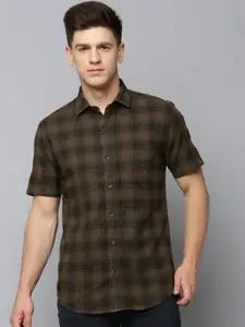 SHOWOFF Comfort Fit Tartan Checked Cotton Casual Shirt