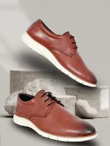 KICKSFIRE Men Antibacterial Memory Foam Genuine Leather Derbys