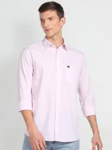 Arrow Sport Slim Fit Self Design Pure Cotton Casual Shirt