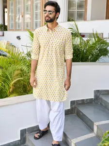 See Designs Ethnic Motif Printed Shirt Collar Pure Cotton Kurta