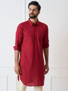 See Designs Ethnic Motif Printed Shirt Collar Pure Cotton Kurta