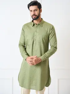 See Designs Ethnic Motif Printed Shirt Collar Pure Cotton Kurta