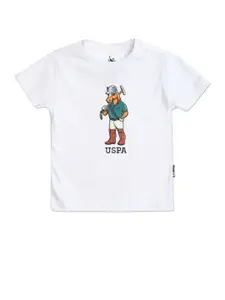 U.S. Polo Assn. Kids Boys Graphic Printed Pure Cotton T-shirt
