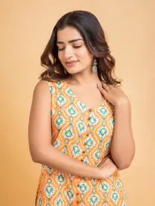 SUTI Ethnic Motifs Printed A-Line Midi Kurta