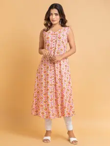SUTI Floral Printed A-Line Midi Dress