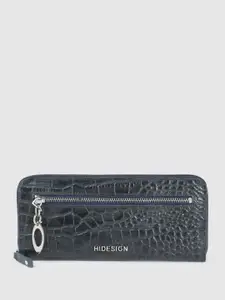 Hidesign Women Animal Textured Leather Zip Around Wallet