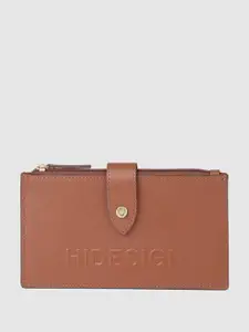 Hidesign Women Brand Logo Design Leather Two Fold Wallet