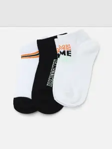max Boys Pack Of 3 Patterned Ankle-Length Socks