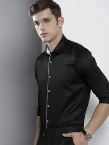 Luxe by TIGC Men Slim Fit Opaque Cotton Formal Shirt
