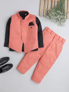 BAESD Boys Shirt & Trousers & Waistcoat 3 Piece Party Suit