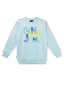 Gini and Jony Infant Boys Typography Printed Fleece Sweatshirt