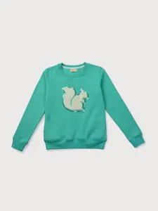 Gini and Jony Infant Girls Self Design Cotton Sweatshirt