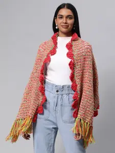 Magic Needles Women Longline Crochet Shrug