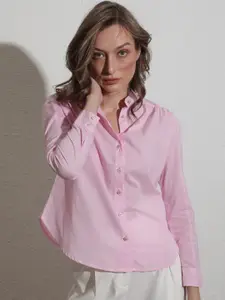 RAREISM Spread Collar Cotton Casual Shirt