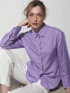 RAREISM Spread Collar Modal Casual Shirt
